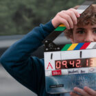 Walker Scobell on set of 