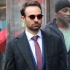 Charlie Cox on the set of 