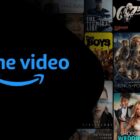 Image of Amazon Prime Video logo with series images in background