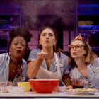 Charity Dawson, Sara Bareilles, and Caitlin Houlahan in 