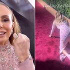Reporter Loses Diamond on 2024 Golden Globes Red Carpet