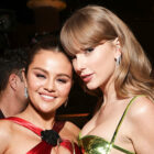 Selena Gomez and Taylor Swift at the 2024 Golden Globes
