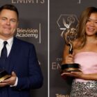 Nick Offerman and Storm Reid at the 75th Creative Arts Emmy Awards