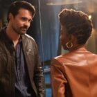 Brett Dalton as Detective Mark Trent and Shanola Hampton as Gabi Mosely in 