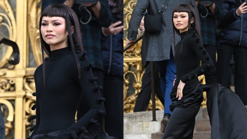 Zendaya sublime les détails dramatiques à Schiaparelli Couture Printemps 2024