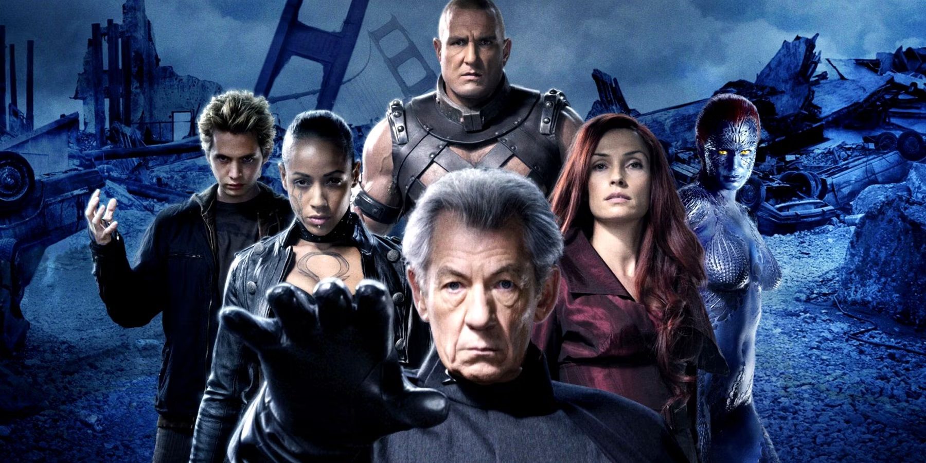 Magneto, Phoenix, Calypso, Mystique, Pyro, and Juggernaut in X-Men The Last Stand
