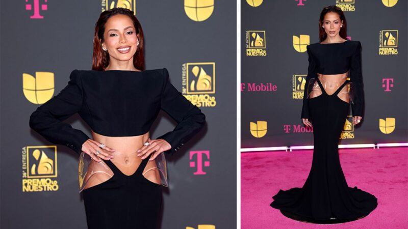 Anitta brille dans une robe Mugler au tapis rouge des Premio Lo Nuestro