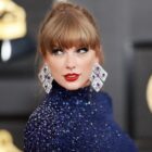 Taylor Swift on the Grammy red carpet