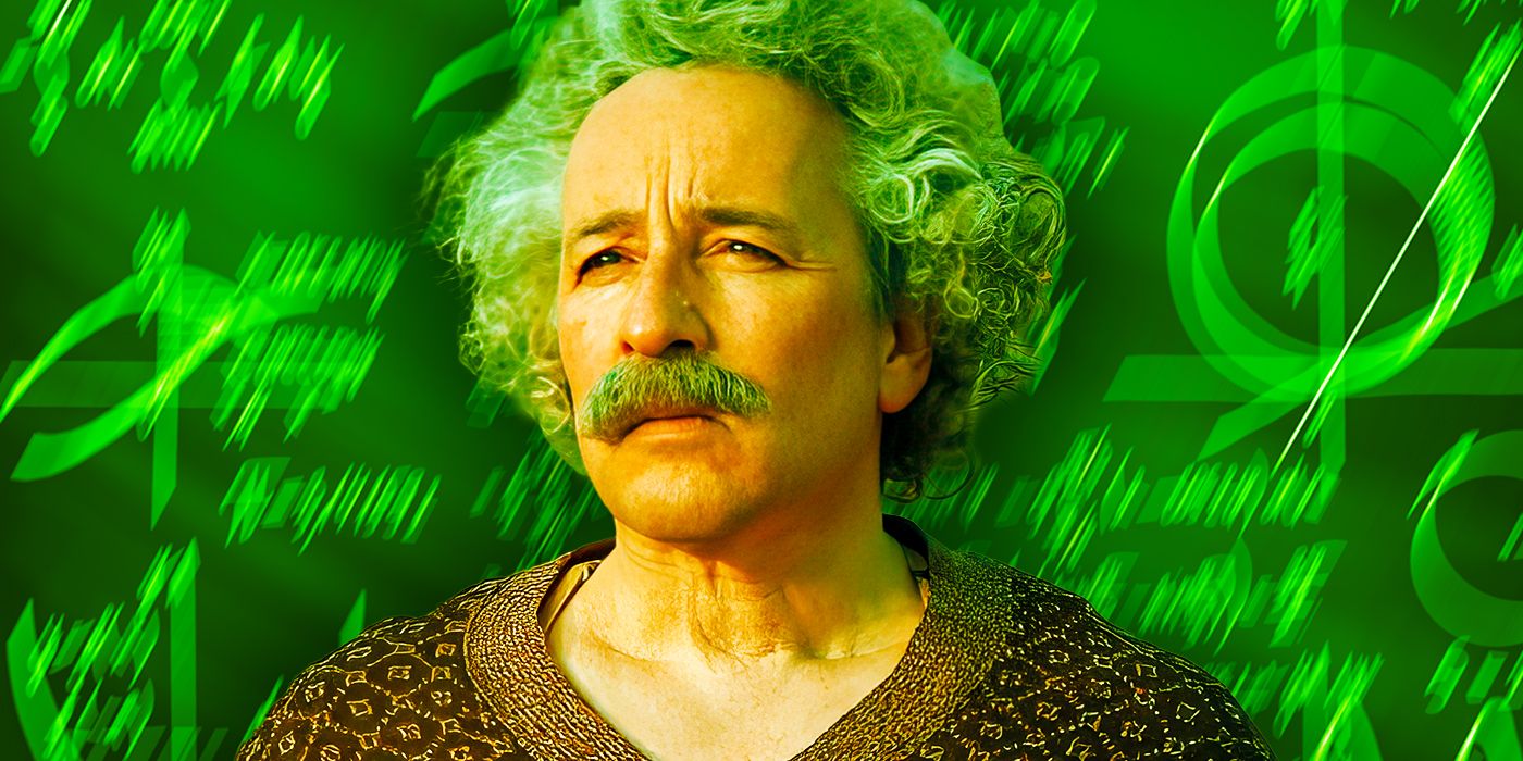Aidan McArdle en tant qu'Albert Einstein dans Einstein et la Bombe