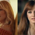 Kate Hudson in Glass Onion: A Knives Out Mystery/Riley Keough in Daisy Jones and The Six (side by side)
