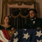 Lili Taylor (left) and Hamish Linklater in episode one of "Manhunt," premiering March 15 on Apple TV+.