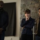 Pictured (L-R) : Mike Colter as David Acosta, Katja Herbers as Kristen Bouchard and Aasif Mandvi as Ben Shakir of the Paramount+ series EVIL.Photo: Elizabeth Fisher/CBS ©2021Paramount+ Inc. All Rights Reserved.