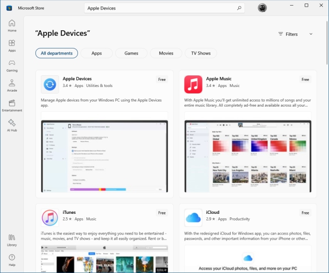 Microsoft Store propose désormais Apple Music, Apple TV et les appareils Apple