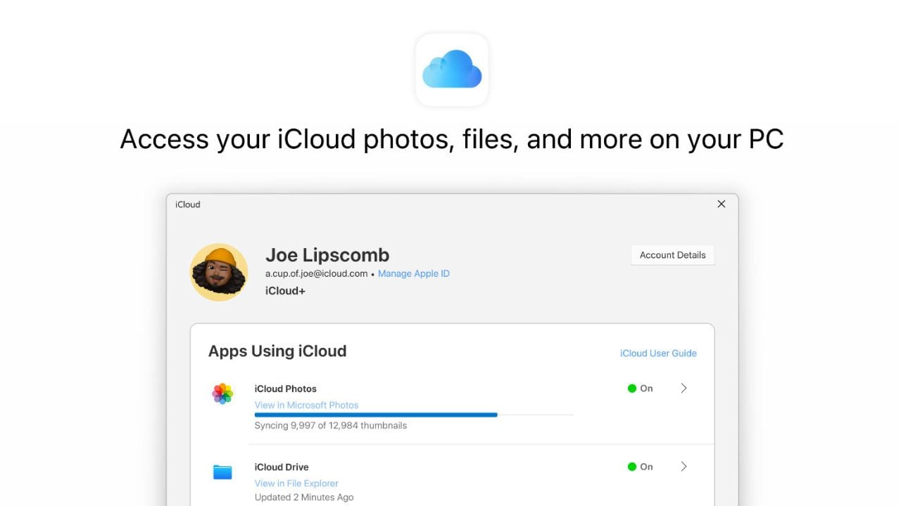 Mise à jour majeure d’iCloud pour Windows après Apple Music et Apple TV