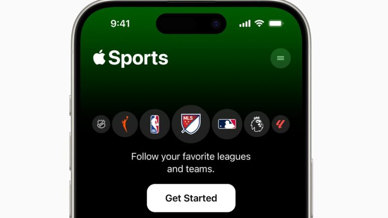 Nouvelle application Apple Sports : scores, stats et infos intéressantes