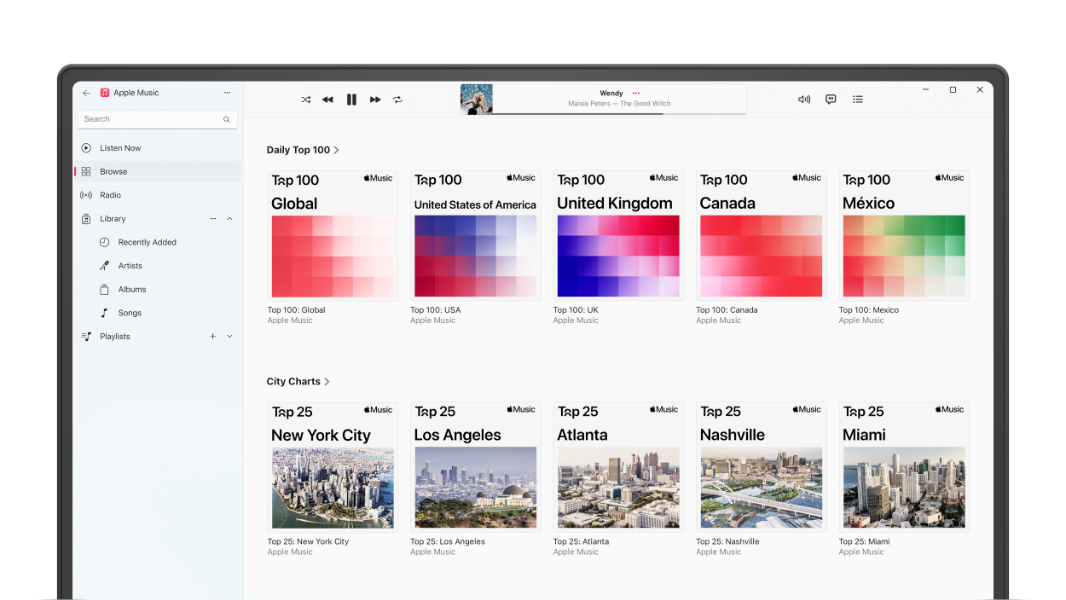 Nouvelles apps Apple disponibles sur le Microsoft Store