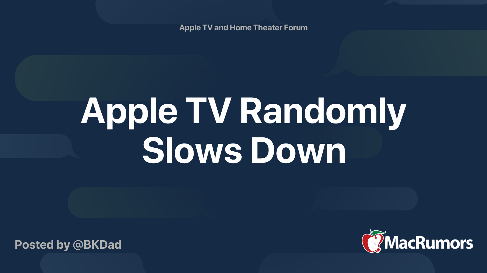 Ralentissement aléatoire de l’Apple TV