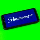 Paramount Plus logo on a smartphone screen