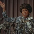 SHIRLEY. Regina King as Shirley Chisholm in Shirley. Cr. Glen Wilson/Netflix © 2023.