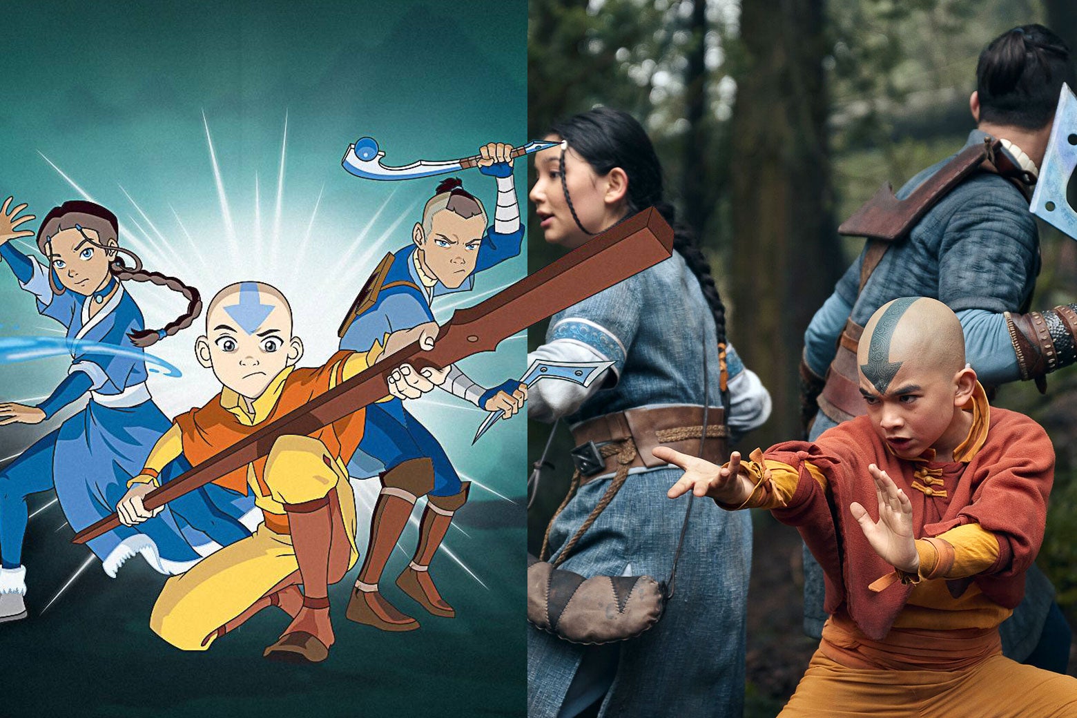 Série Netflix live-action comparée à l’originale animée