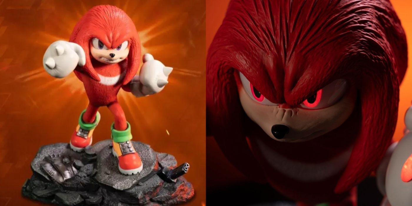 Statues lumineuses de Knuckles dans Sonic 2: la série spinoff sur l’échidné