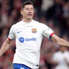 Robert Lewandowski of FC Barcelona ahead of the Napoli vs Barcelona Champions League clash 