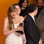 Taylor Swift accepts the Album Of The Year award for 
