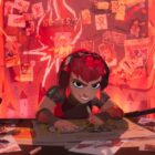 Nimona stares into the camera with a mischievous grin on her face in her self-titled movie
