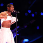 Usher performs at the Apple Music Super Bowl LVIII Halftime Show