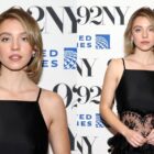 Sydney Sweeney Wears Lacy Little Black Dress by Shushu/Tong at 92NY