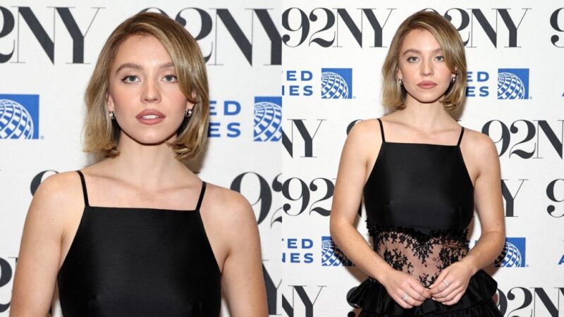 Sydney Sweeney sublime en robe noire à dentelle à New York