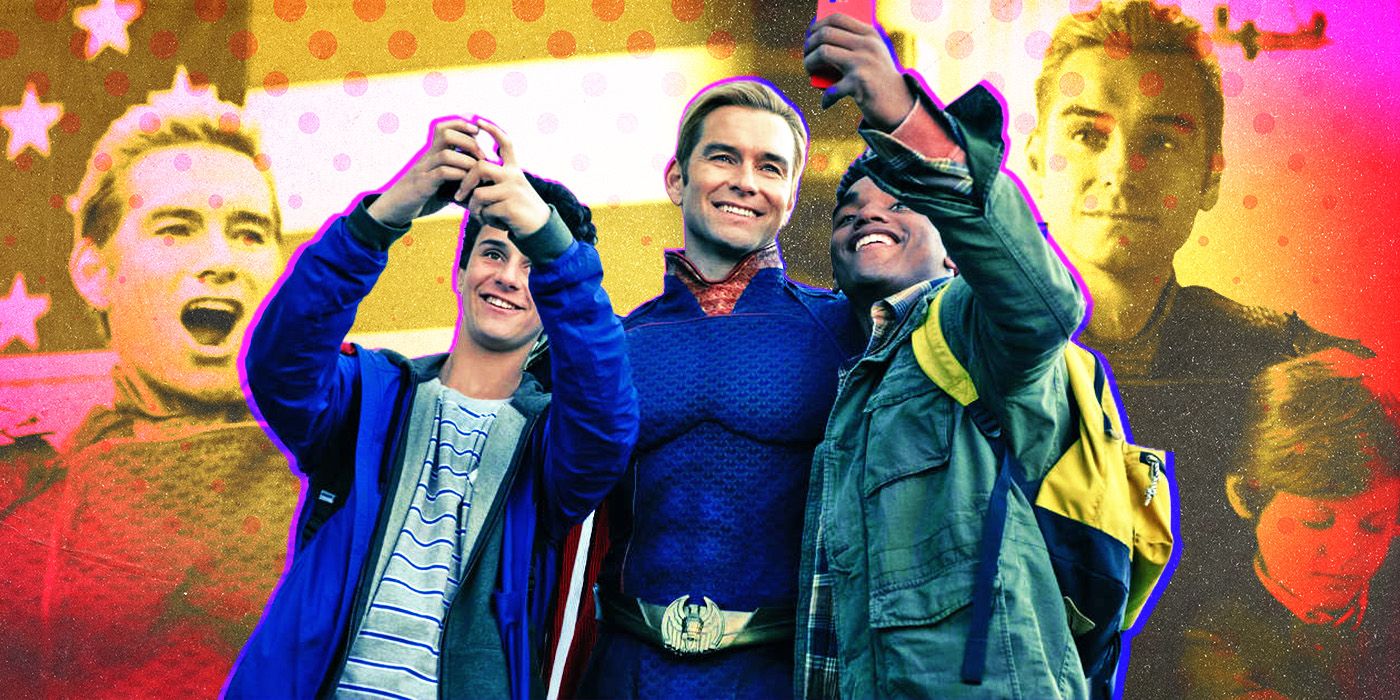 Homelander doing a wefie