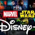 Marvel, Star Wars, Disney Plus logos and tiles