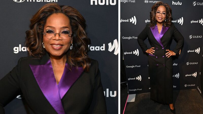 Oprah Winfrey récompensée aux GLAAD Media Awards : Son look en noir et violet attire tous les regards