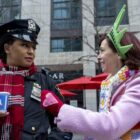 Carra Patterson stars as Officer Kaya Blanke and Carrie Preston stars as Elsbeth Tascioni — 