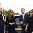 Catherine, Princess of Wales, Prince William, Prince of Wales, Prince Harry, Duke of Sussex, and Meghan, Duchess of Sussex meet members of the public