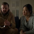3 Body Problem. (L to R) John Bradley as Jack Rooney, Jess Hong as Jin Cheng in episode 102 of 3 Body Problem. Cr. Courtesy of Netflix © 2024