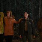 Billy Burke as Vince Leone, Diane Farr as Sharon Leone, Morena Baccarin as Sheriff Mickey Fox, and Max Thieriot as Bode Leone in 