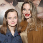 Vivienne Jolie and Angelina Joile at the premiere of The Outsiders