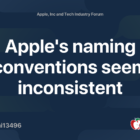 Apple's naming conventions seem inconsistent