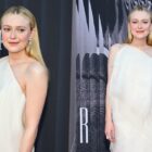 Dakota Fanning Shines in White Fendi Dress at Ripley Netflix Premiere