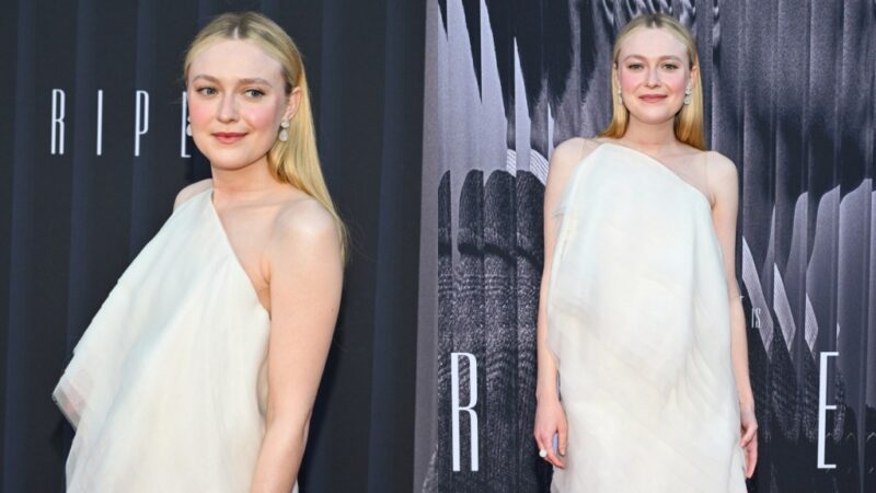 Dakota Fanning sublime en total look blanc pour la première de “Ripley” sur Netflix