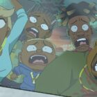 Good Times (L to R) Yvette Nicole Brown as Beverly, Marsai Martin as Grey, Gerald Anthony 'Slink' Johnson as Dalvin, Jay Pharoah as Junior and JB Smoove as Reggie in Good Times. Cr. COURTESY OF NETFLIX © 2024