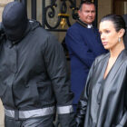 Kanye West holding Bianca Censori's hand