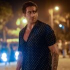 Jake Gyllenhaal standing on guard in Road House.