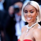 kelly rowland, cannes film festival 2024 red carpet, marcello mio premiere, red dress, blonde hair