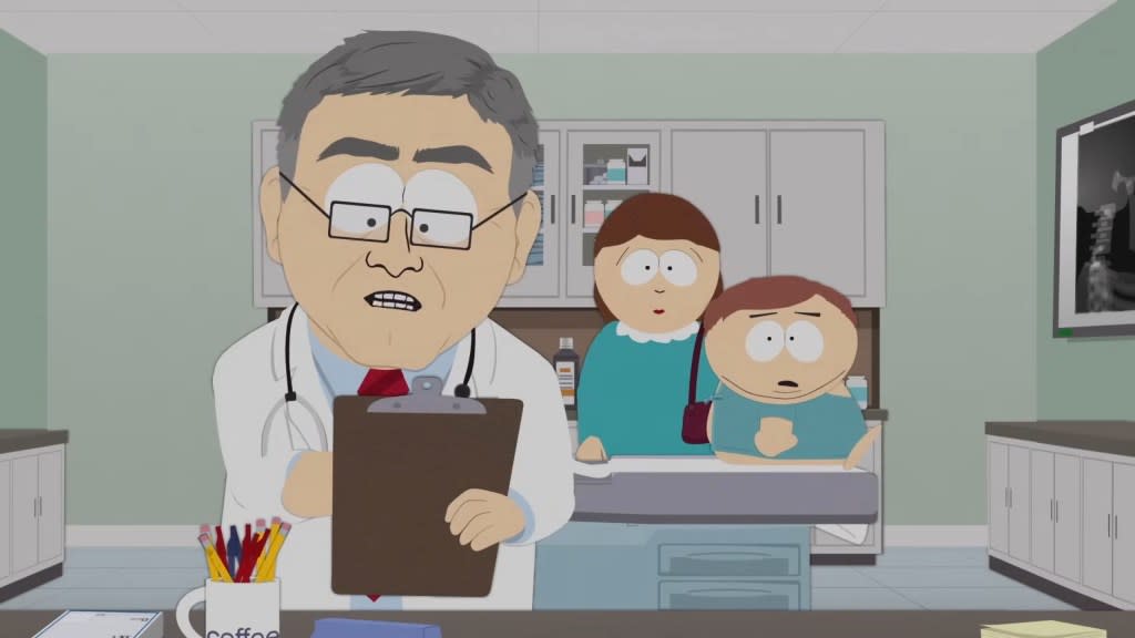 Cartman’s doctor is concerned about his weight.