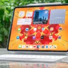 The iPad Pro 2024 on a bench