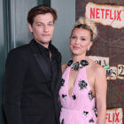 Jake Bogiovi and Millie Bobby Brown