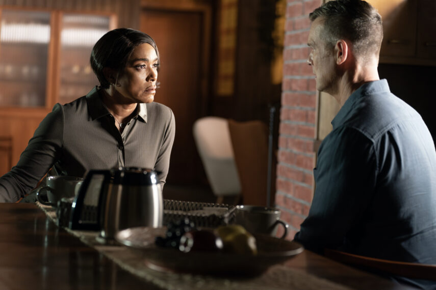 Angela Bassett as Athena and Peter Krause as Bobby in '9-1-1' Season 7 Episode 9 "Ashes, Ashes"